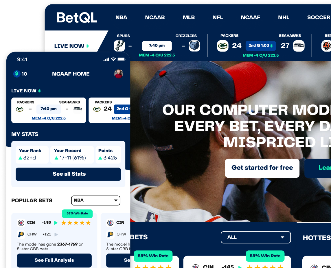 BetQL Mobile + Desktop Website