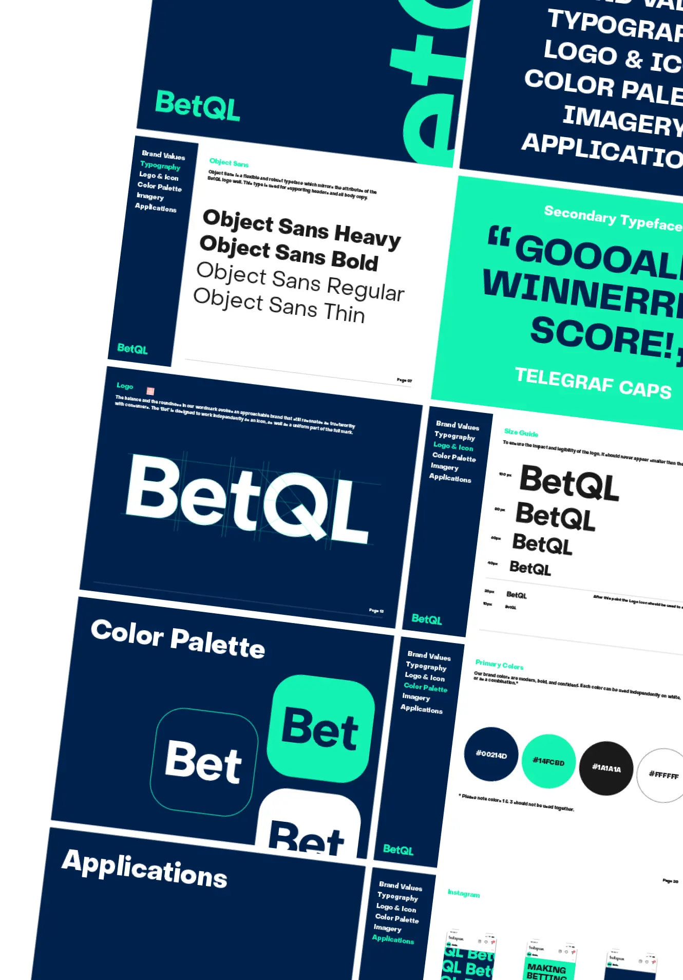 Brand book for new BetQL branding