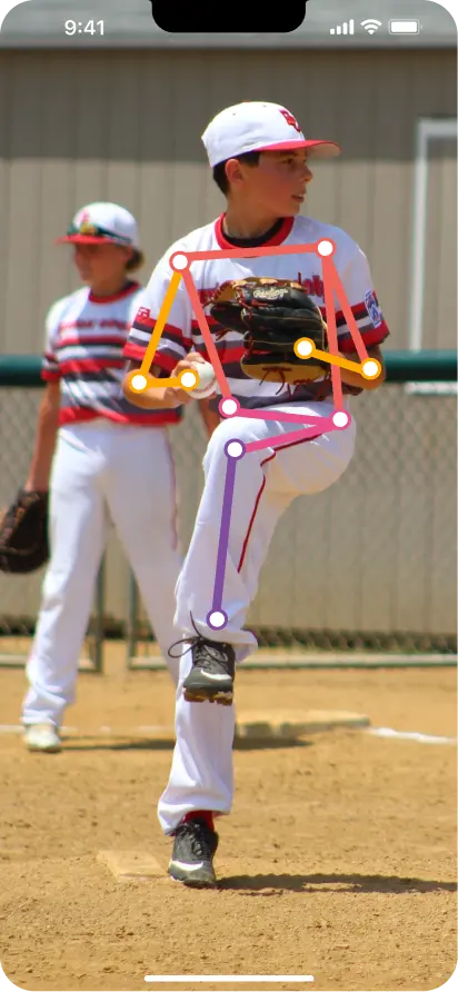 Pitcher throwing a ball